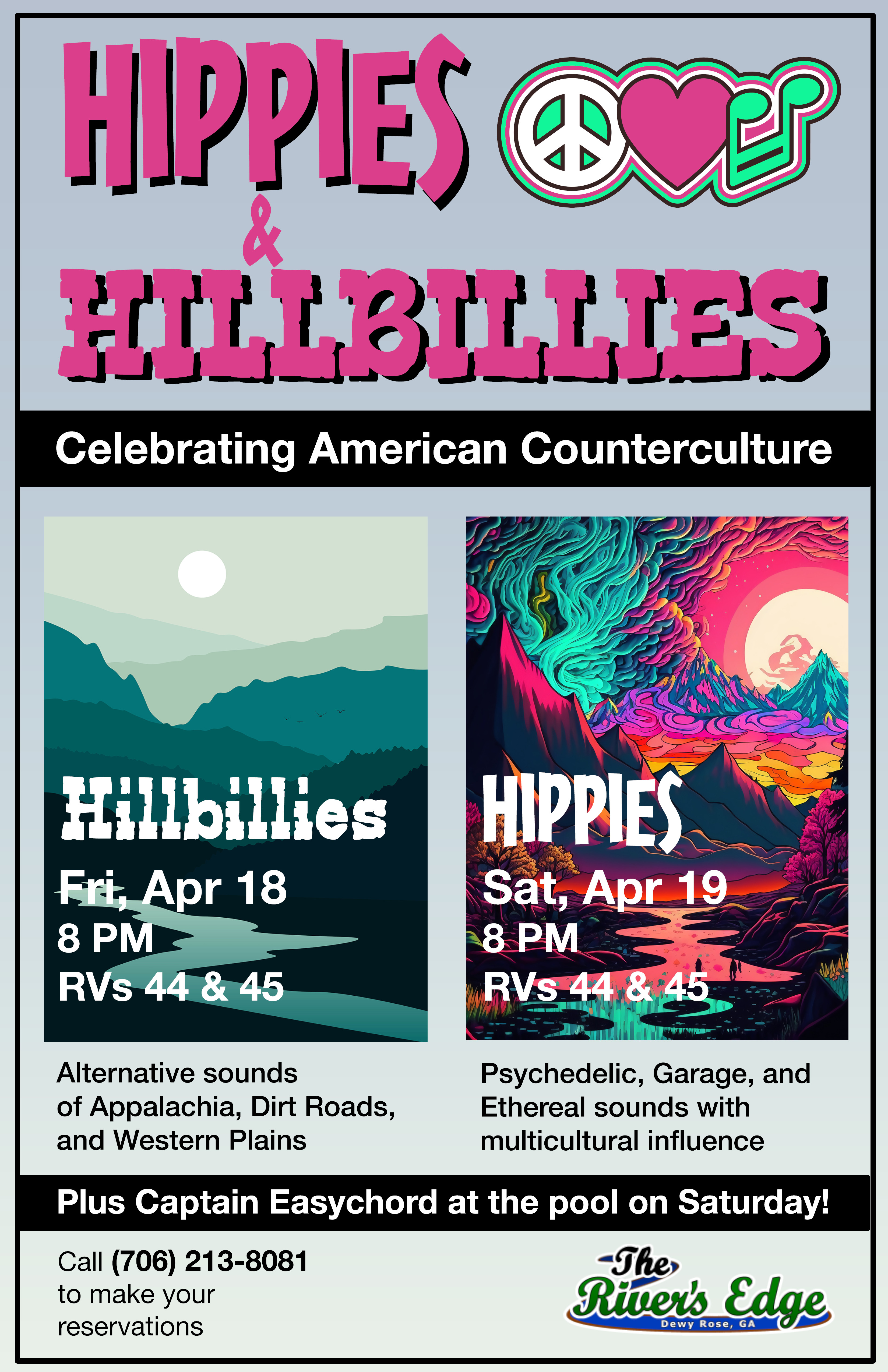 Hippies & Hillbillies Flier